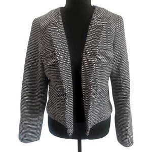 Cynthia Rowley Textured Navy and White Blazer